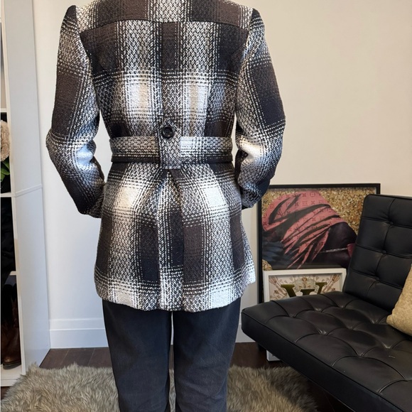 Women’s UK2LA plaid trench coat - Picture 2 of 7